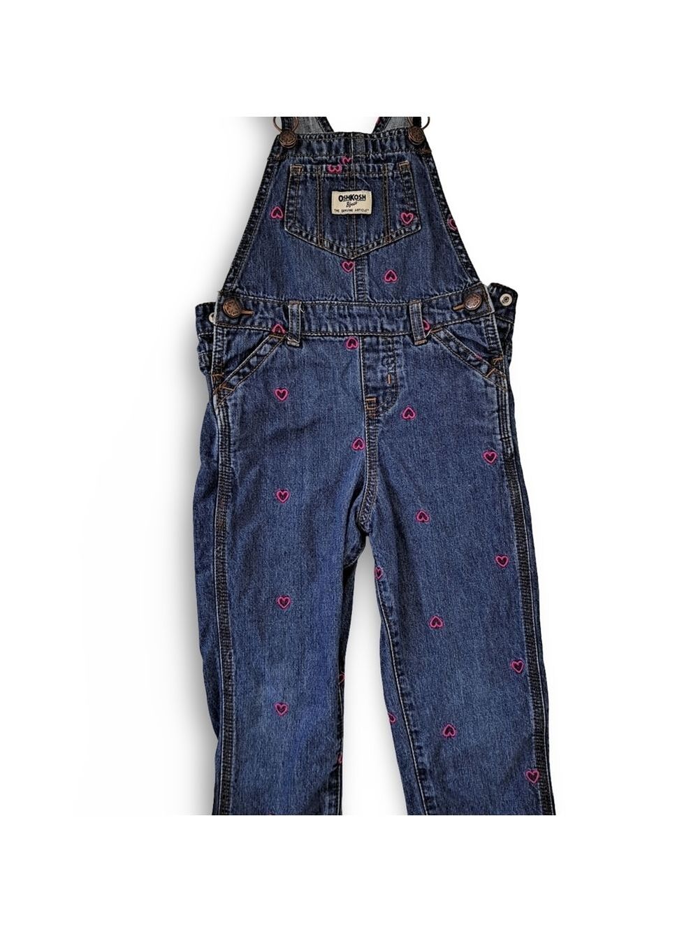 3/35$ OshKosh B’gosh Toddler Girl Denim Overalls – Size 3T
